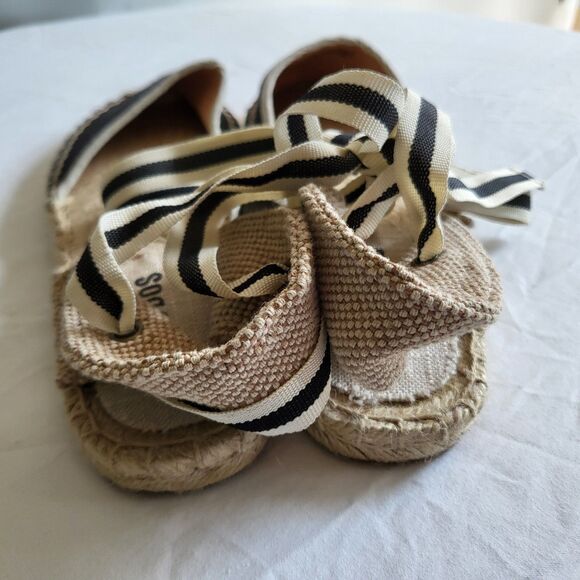 Soludos Black and Cream Espadrilles - Picture 4 of 7